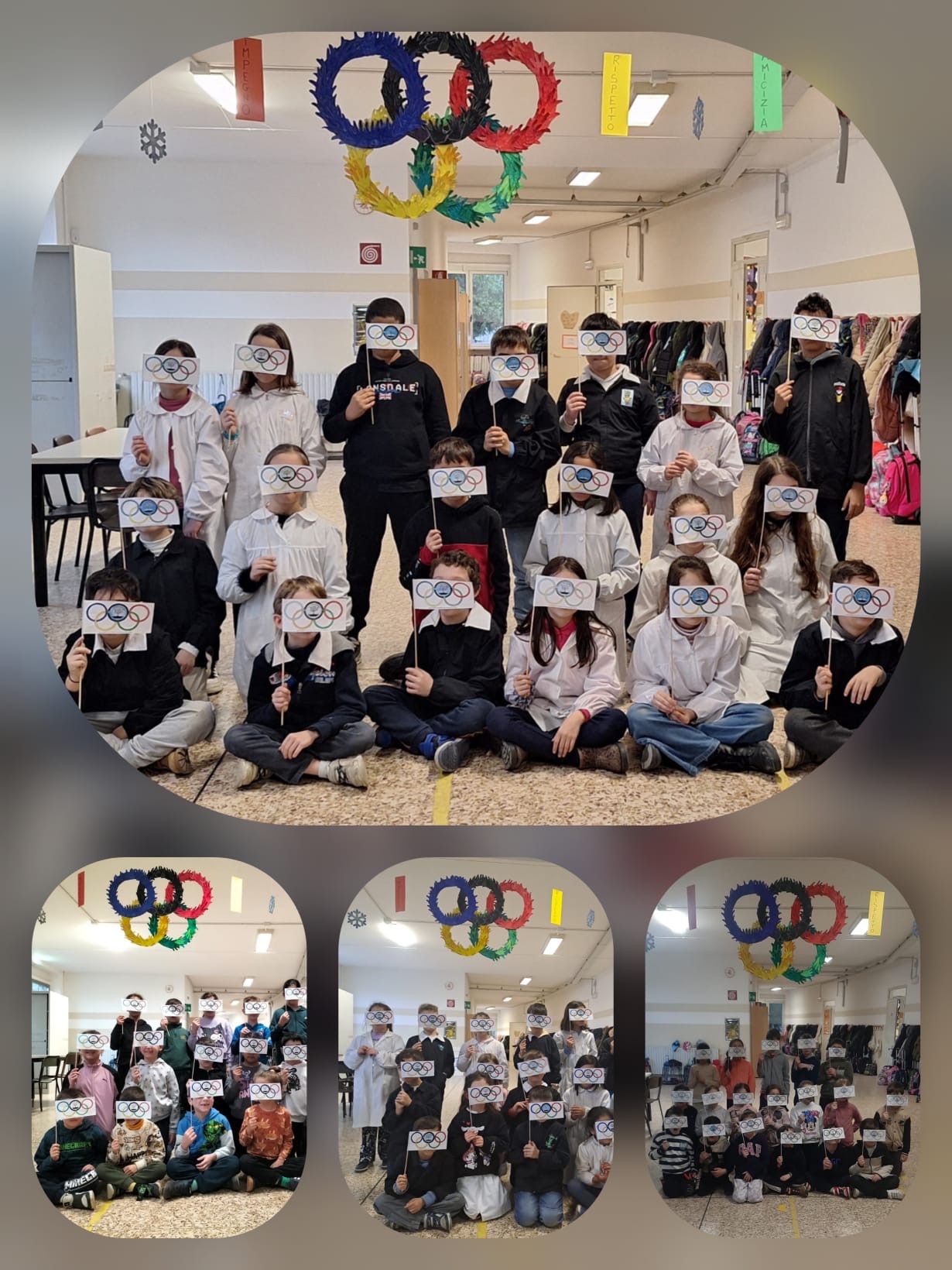 Le bandiere realizzate per il passaggio della fiamma olimpica