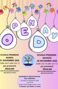 Open day scuola primaria 2026